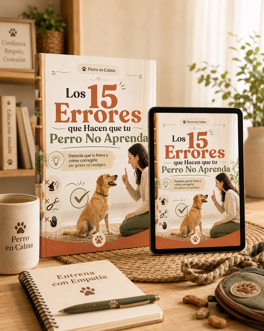 Mockup de Los 15 Errores que Hacen que tu Perro No Aprenda