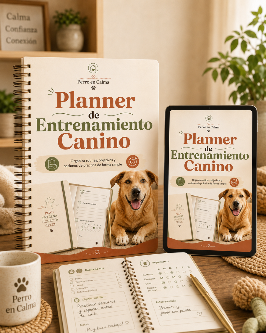 Mockup del Planner de Entrenamiento Canino